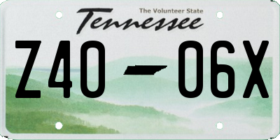 TN license plate Z4006X
