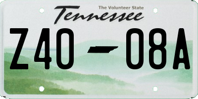 TN license plate Z4008A