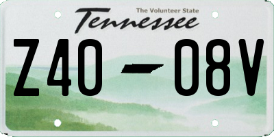 TN license plate Z4008V