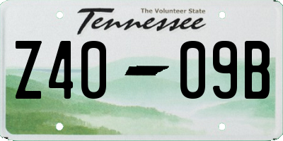 TN license plate Z4009B