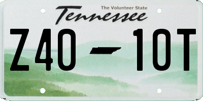 TN license plate Z4010T