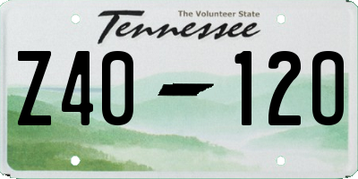 TN license plate Z4012O