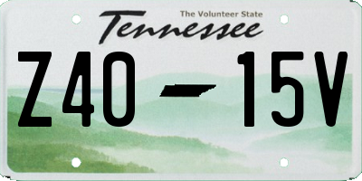 TN license plate Z4015V