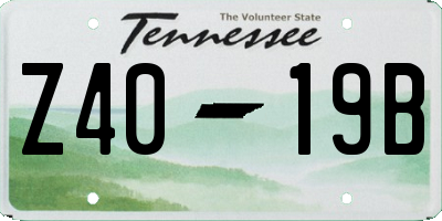 TN license plate Z4019B