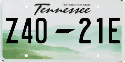 TN license plate Z4021E