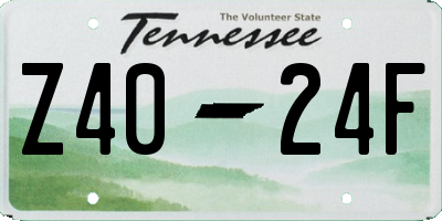 TN license plate Z4024F