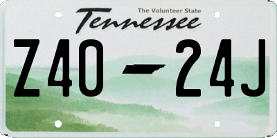 TN license plate Z4024J