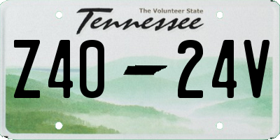 TN license plate Z4024V