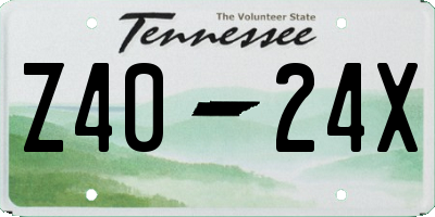 TN license plate Z4024X
