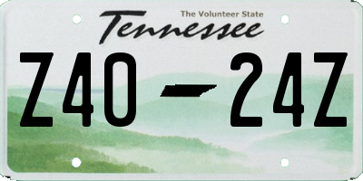 TN license plate Z4024Z