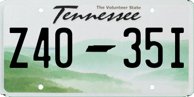 TN license plate Z4035I