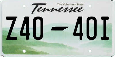 TN license plate Z4040I