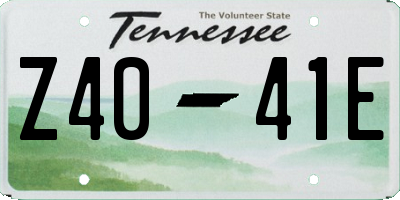 TN license plate Z4041E