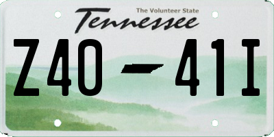 TN license plate Z4041I