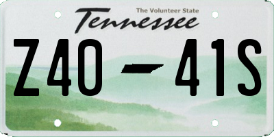 TN license plate Z4041S