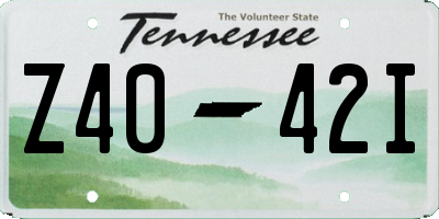 TN license plate Z4042I