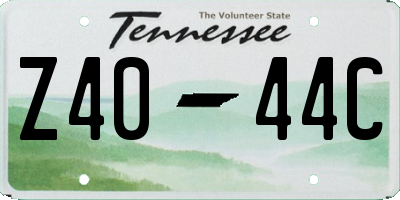 TN license plate Z4044C