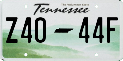 TN license plate Z4044F