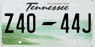 TN license plate Z4044J