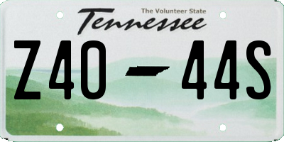 TN license plate Z4044S