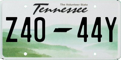 TN license plate Z4044Y