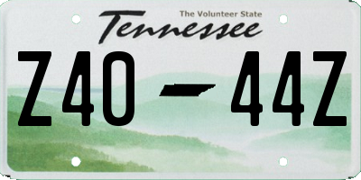 TN license plate Z4044Z