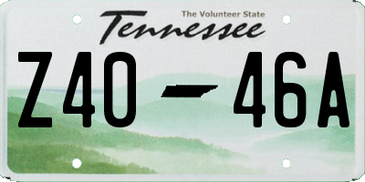 TN license plate Z4046A