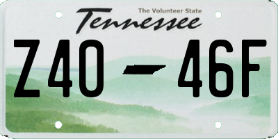 TN license plate Z4046F