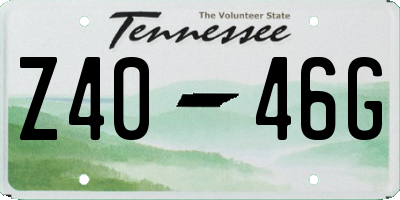 TN license plate Z4046G