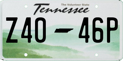 TN license plate Z4046P
