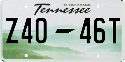 TN license plate Z4046T