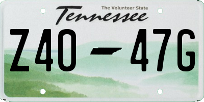 TN license plate Z4047G