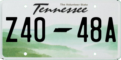 TN license plate Z4048A