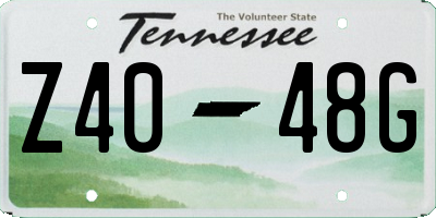 TN license plate Z4048G