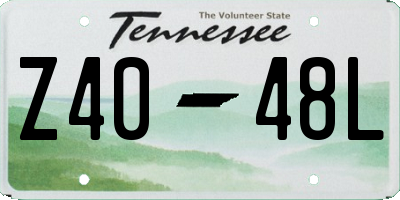 TN license plate Z4048L