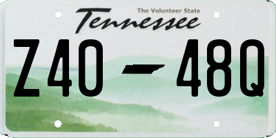 TN license plate Z4048Q