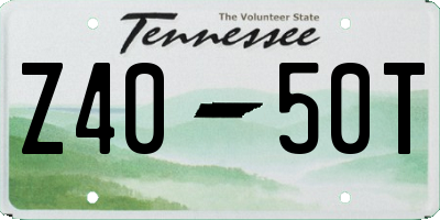 TN license plate Z4050T