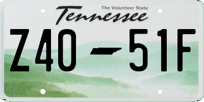 TN license plate Z4051F