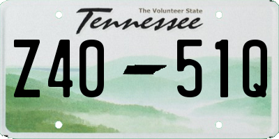TN license plate Z4051Q