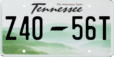 TN license plate Z4056T