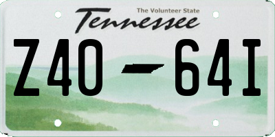 TN license plate Z4064I
