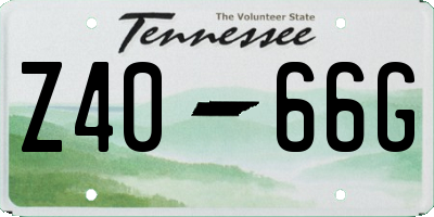 TN license plate Z4066G