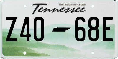TN license plate Z4068E