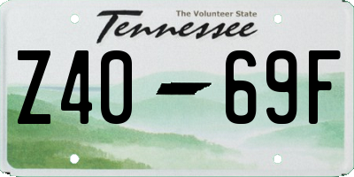 TN license plate Z4069F