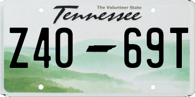 TN license plate Z4069T