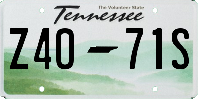 TN license plate Z4071S