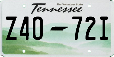 TN license plate Z4072I