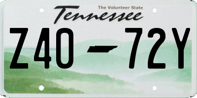 TN license plate Z4072Y
