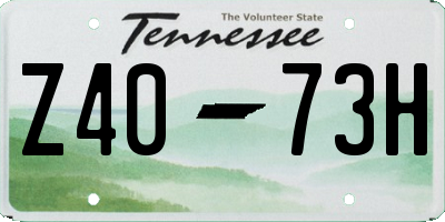 TN license plate Z4073H