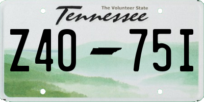 TN license plate Z4075I